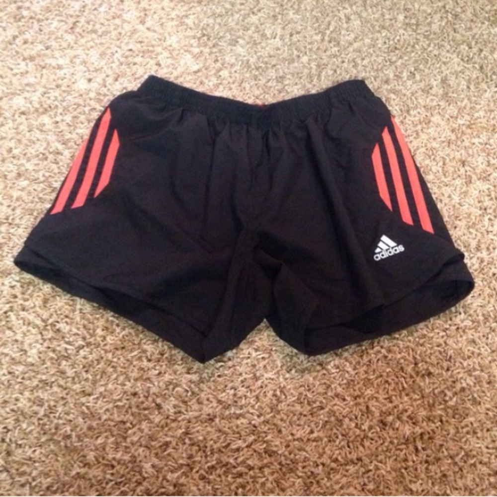 Black & red Adidas running shorts